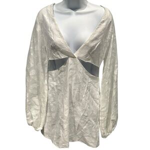 RUMER | Giselle Cutout Long Sleeve Mini Dress | Medium New with Tags